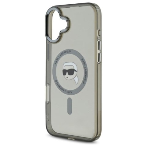 Karl Lagerfeld IML Metal Karl Head MagSafe - Etui iPhone 16 Plus (czarny) Karl Lagerfeld IML Metal Karl Head MagSafe - Etui iPhone 16 Plus (czarny)