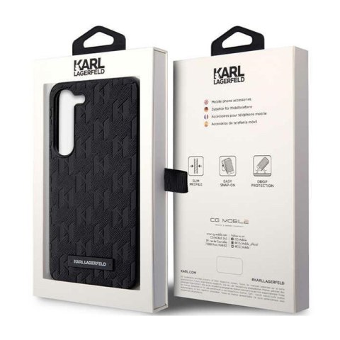 Karl Lagerfeld Saffiano Monogram Metal Logo - Etui Samsung Galaxy S24 (czarny) Karl Lagerfeld Saffiano Monogram Metal Logo - Etui Samsung Galaxy S24 (czarny)