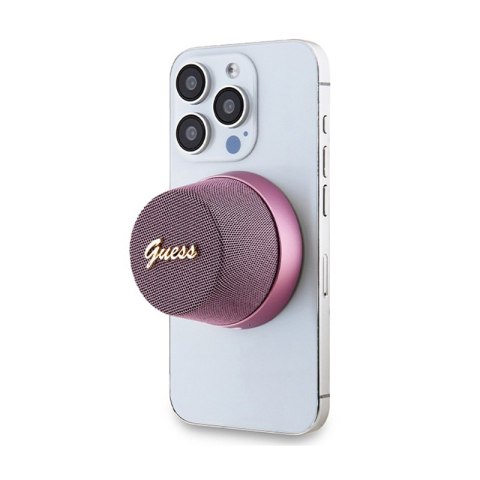 Guess Magnetic Script Metal Logo - Głośnik Bluetooth V5.3 (różowy) Guess Magnetic Script Metal Logo - Głośnik Bluetooth V5.3 (różowy)