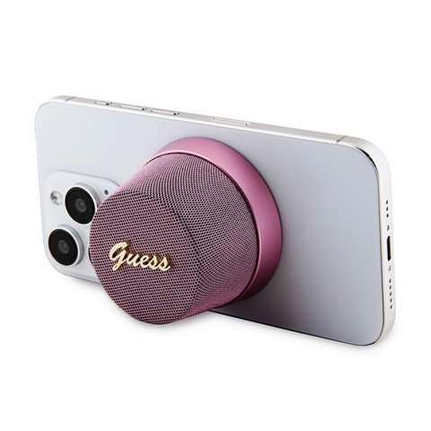 Guess Magnetic Script Metal Logo - Głośnik Bluetooth V5.3 (różowy) Guess Magnetic Script Metal Logo - Głośnik Bluetooth V5.3 (różowy)