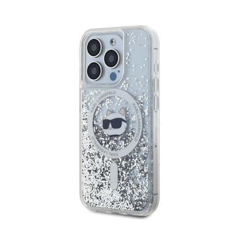 Karl Lagerfeld Liquid Glitter Choupette Head MagSafe - Etui iPhone 15 Pro Max (przezroczysty) Karl Lagerfeld Liquid Glitter Choupette Head MagSafe - Etui iPhone 15 Pro Max (przezroczysty)