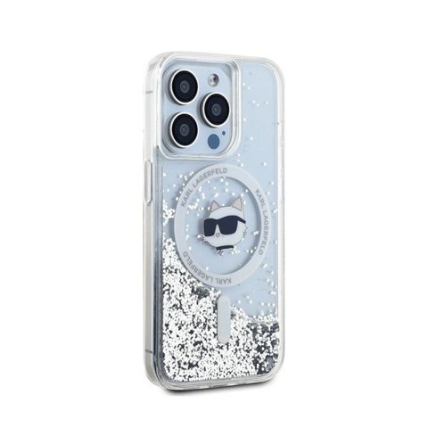 Karl Lagerfeld Liquid Glitter Choupette Head MagSafe - Etui iPhone 15 Pro Max (przezroczysty) Karl Lagerfeld Liquid Glitter Choupette Head MagSafe - Etui iPhone 15 Pro Max (przezroczysty)