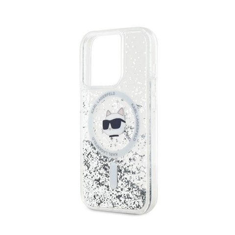 Karl Lagerfeld Liquid Glitter Choupette Head MagSafe - Etui iPhone 15 Pro Max (przezroczysty) Karl Lagerfeld Liquid Glitter Choupette Head MagSafe - Etui iPhone 15 Pro Max (przezroczysty)