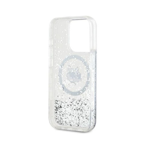 Karl Lagerfeld Liquid Glitter Choupette Head MagSafe - Etui iPhone 15 Pro Max (przezroczysty) Karl Lagerfeld Liquid Glitter Choupette Head MagSafe - Etui iPhone 15 Pro Max (przezroczysty)