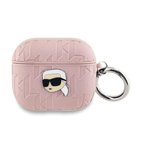 Karl Lagerfeld Monogram Karl Head - Etui AirPods 3 (różowy) Karl Lagerfeld Monogram Karl Head - Etui AirPods 3 (różowy)