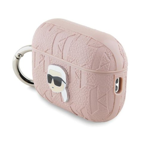 Karl Lagerfeld Monogram Karl Head - Etui AirPods Pro 2 (różowy) Karl Lagerfeld Monogram Karl Head - Etui AirPods Pro 2 (różowy)