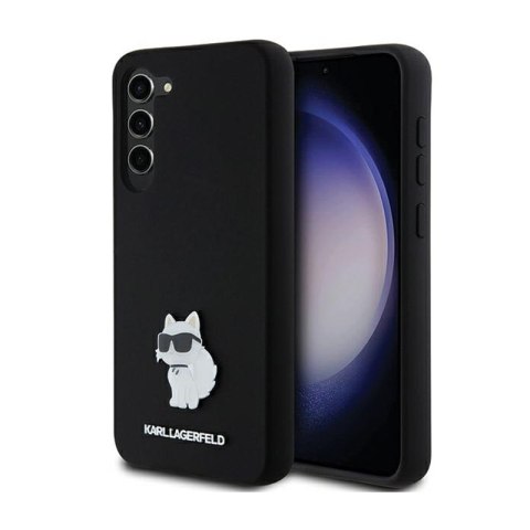 Karl Lagerfeld Silicone Choupette Metal Pin - Etui Samsung Galaxy S24+ (czarny) Karl Lagerfeld Silicone Choupette Metal Pin - Etui Samsung Galaxy S24+ (czarny)