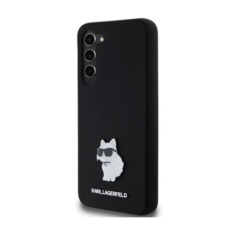 Karl Lagerfeld Silicone Choupette Metal Pin - Etui Samsung Galaxy S24+ (czarny) Karl Lagerfeld Silicone Choupette Metal Pin - Etui Samsung Galaxy S24+ (czarny)