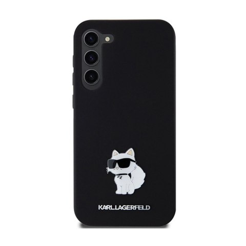 Karl Lagerfeld Silicone Choupette Metal Pin - Etui Samsung Galaxy S24+ (czarny) Karl Lagerfeld Silicone Choupette Metal Pin - Etui Samsung Galaxy S24+ (czarny)