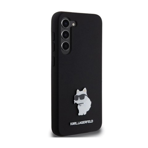 Karl Lagerfeld Silicone Choupette Metal Pin - Etui Samsung Galaxy S24+ (czarny) Karl Lagerfeld Silicone Choupette Metal Pin - Etui Samsung Galaxy S24+ (czarny)