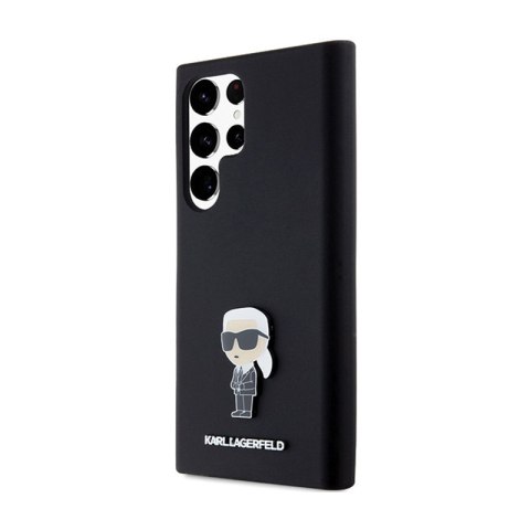 Karl Lagerfeld Silicone Ikonik Metal Pin - Etui Samsung Galaxy S24 Ultra (czarny) Karl Lagerfeld Silicone Ikonik Metal Pin - Etui Samsung Galaxy S24 Ultra (czarny)