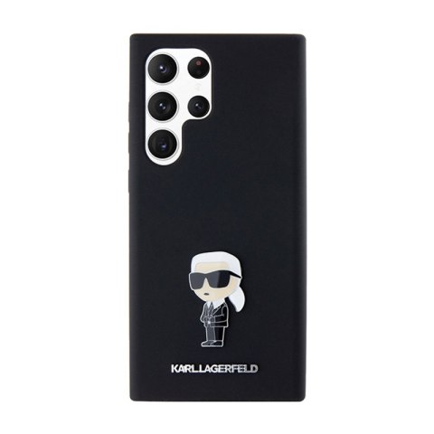 Karl Lagerfeld Silicone Ikonik Metal Pin - Etui Samsung Galaxy S24 Ultra (czarny) Karl Lagerfeld Silicone Ikonik Metal Pin - Etui Samsung Galaxy S24 Ultra (czarny)