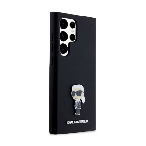 Karl Lagerfeld Silicone Ikonik Metal Pin - Etui Samsung Galaxy S24 Ultra (czarny) Karl Lagerfeld Silicone Ikonik Metal Pin - Etui Samsung Galaxy S24 Ultra (czarny)
