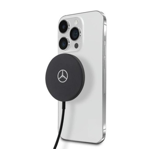 Mercedes Big Silver Logo - Ładowarka indukcyjna MagSafe 15W (czarny) Mercedes Big Silver Logo - Ładowarka indukcyjna MagSafe 15W (czarny)