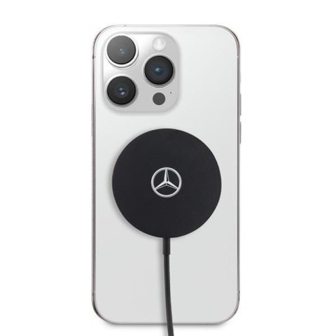 Mercedes Big Silver Logo - Ładowarka indukcyjna MagSafe 15W (czarny) Mercedes Big Silver Logo - Ładowarka indukcyjna MagSafe 15W (czarny)