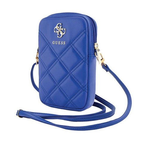 Guess Zip Quilted 4G - Torebka na telefon (niebieski) Guess Zip Quilted 4G - Torebka na telefon (niebieski)