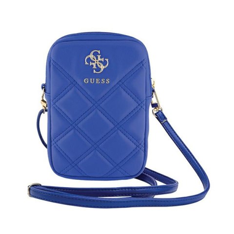 Guess Zip Quilted 4G - Torebka na telefon (niebieski) Guess Zip Quilted 4G - Torebka na telefon (niebieski)