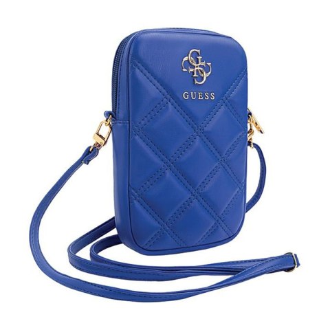 Guess Zip Quilted 4G - Torebka na telefon (niebieski) Guess Zip Quilted 4G - Torebka na telefon (niebieski)