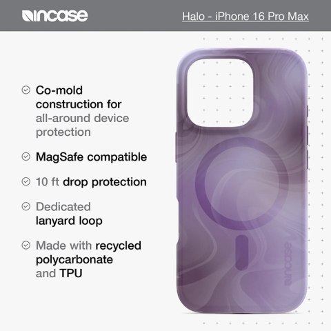 Incase Halo Case MagSafe - Etui iPhone 16 Pro Max (Oil Slick Lilac) Incase Halo Case MagSafe - Etui iPhone 16 Pro Max (Oil Slick Lilac)