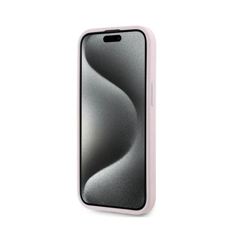 Karl Lagerfeld Diagonal Quilted Script - Etui iPhone 15 Plus / 14 Plus (różowy) Karl Lagerfeld Diagonal Quilted Script - Etui iPhone 15 Plus / 14 Plus (różowy)