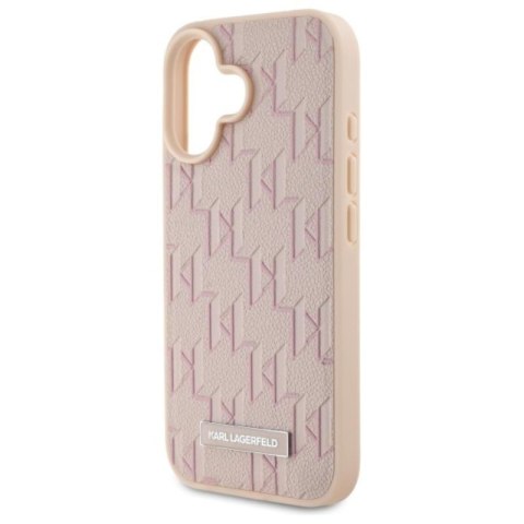 Karl Lagerfeld Hot Stamp MagSafe - Etui iPhone 16 (różowy) Karl Lagerfeld Hot Stamp MagSafe - Etui iPhone 16 (różowy)