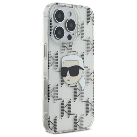 Karl Lagerfeld IML Karl Head Electroplated - Etui iPhone 16 Pro Max (przezroczysty) Karl Lagerfeld IML Karl Head Electroplated - Etui iPhone 16 Pro Max (przezroczysty)