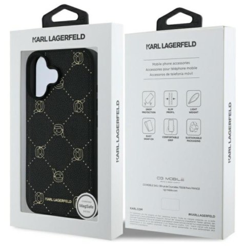Karl Lagerfeld MagSafe Karl Head - Etui iPhone 16 (czarny) Karl Lagerfeld MagSafe Karl Head - Etui iPhone 16 (czarny)