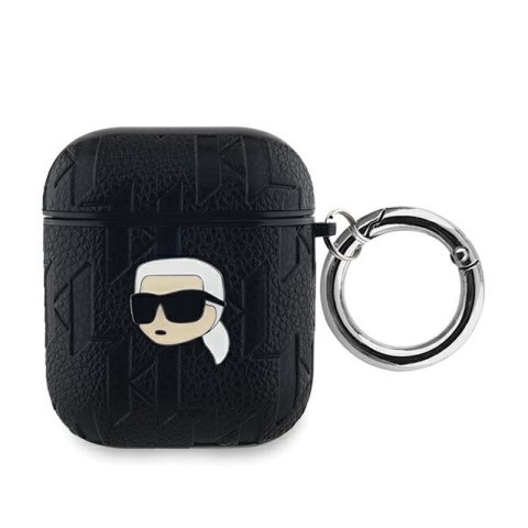 Karl Lagerfeld Monogram Karl Head - Etui AirPods 1/2 gen (czarny) Karl Lagerfeld Monogram Karl Head - Etui AirPods 1/2 gen (czarny)