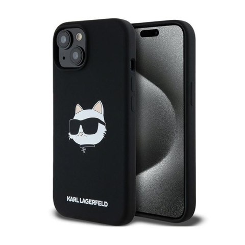 Karl Lagerfeld Silicone Choupette Head MagSafe - Etui iPhone 15 Plus / 14 Plus (czarny) Karl Lagerfeld Silicone Choupette Head MagSafe - Etui iPhone 15 Plus / 14 Plus (czarny)