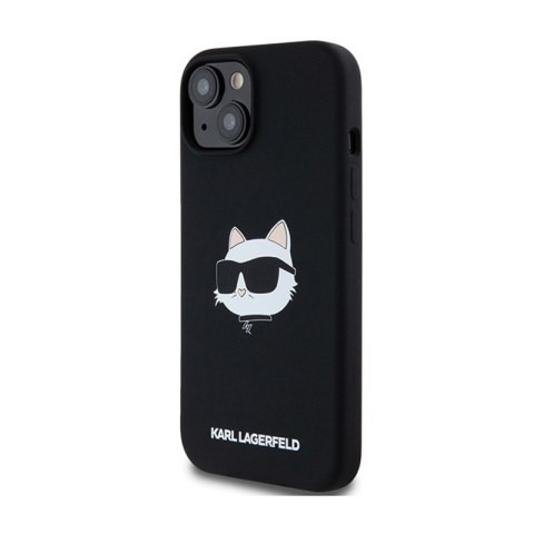 Karl Lagerfeld Silicone Choupette Head MagSafe - Etui iPhone 15 Plus / 14 Plus (czarny) Karl Lagerfeld Silicone Choupette Head MagSafe - Etui iPhone 15 Plus / 14 Plus (czarny)