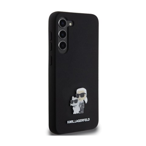Karl Lagerfeld Silicone Karl & Choupette Metal Pin - Etui Samsung Galaxy S24+ (czarny) Karl Lagerfeld Silicone Karl & Choupette Metal Pin - Etui Samsung Galaxy S24+ (czarny)