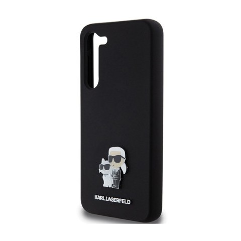 Karl Lagerfeld Silicone Karl & Choupette Metal Pin - Etui Samsung Galaxy S24+ (czarny) Karl Lagerfeld Silicone Karl & Choupette Metal Pin - Etui Samsung Galaxy S24+ (czarny)