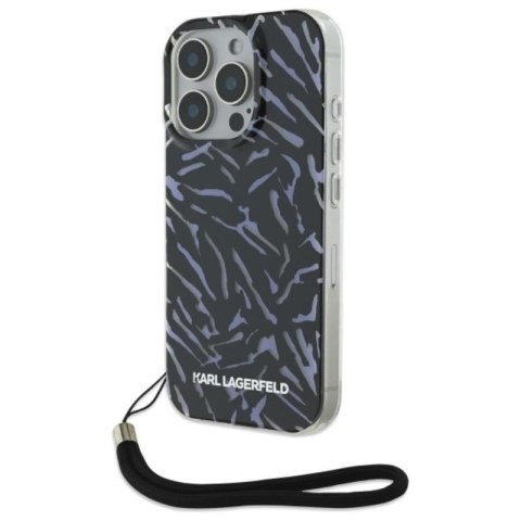Karl Lagerfeld Zebra With Cord - Etui iPhone 16 Pro Max (fioletowy) Karl Lagerfeld Zebra With Cord - Etui iPhone 16 Pro Max (fioletowy)