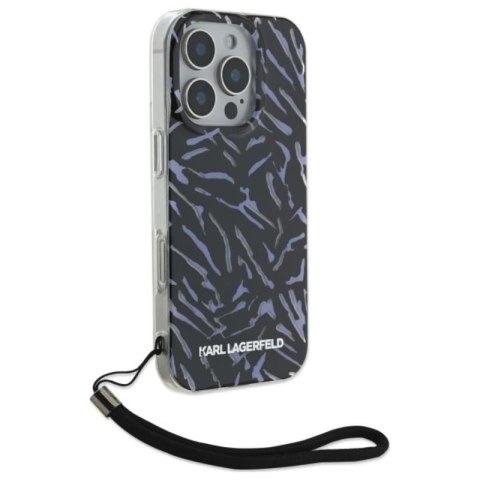 Karl Lagerfeld Zebra With Cord - Etui iPhone 16 Pro Max (fioletowy) Karl Lagerfeld Zebra With Cord - Etui iPhone 16 Pro Max (fioletowy)