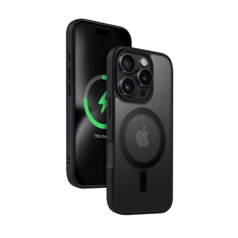 Crong Hybrid Frost MAG Cover - Etui z MagSafe do iPhone 16 Pro (czarny) Crong Hybrid Frost MAG Cover - Etui z MagSafe do iPhone 16 Pro (czarny)