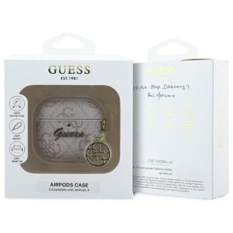 Guess 4G Charm Collection - Etui AirPods 4 (różowy) Guess 4G Charm Collection - Etui AirPods 4 (różowy)