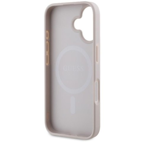 Guess 4G Printed Stripes MagSafe - Etui iPhone 16 (różowy) Guess 4G Printed Stripes MagSafe - Etui iPhone 16 (różowy)