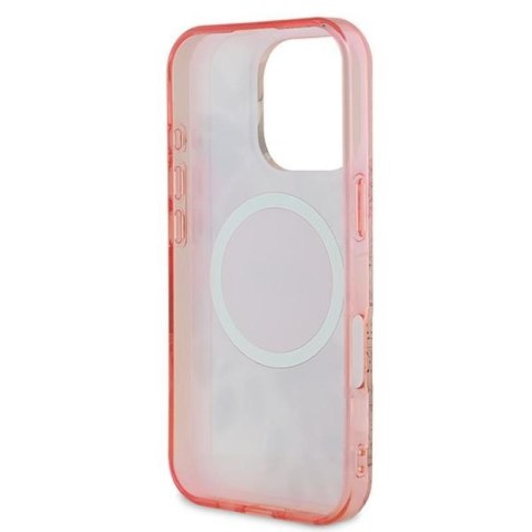 Guess IML Flower & Tonal Circle MagSafe - Etui iPhone 16 Pro (różowy) Guess IML Flower & Tonal Circle MagSafe - Etui iPhone 16 Pro (różowy)