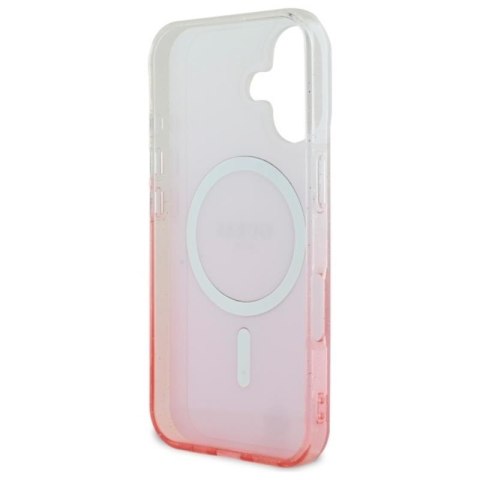 Guess IML Glitter Gradient MagSafe - Etui iPhone 16 (różowy) Guess IML Glitter Gradient MagSafe - Etui iPhone 16 (różowy)