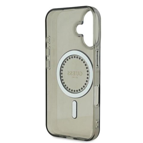 Guess IML Rhinestones MagSafe - Etui iPhone 16 Plus (czarny) Guess IML Rhinestones MagSafe - Etui iPhone 16 Plus (czarny)