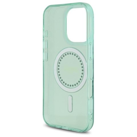 Guess IML Rhinestones MagSafe - Etui iPhone 16 Pro Max (zielony) Guess IML Rhinestones MagSafe - Etui iPhone 16 Pro Max (zielony)
