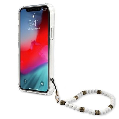 Guess White Pearl Strap - Etui iPhone 12 Pro Max (przezroczysty) Guess White Pearl Strap - Etui iPhone 12 Pro Max (przezroczysty)