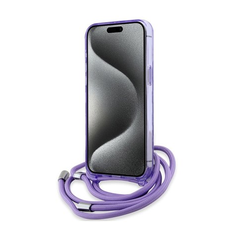 Karl Lagerfeld IML Crossbody Monogram Karl & Choupette Head MagSafe - Etui iPhone 15 Pro Max (fioletowy) Karl Lagerfeld IML Crossbody Monogram Karl & Choupette Head MagSafe - Etui iPhone 15 Pro Max (fioletowy)