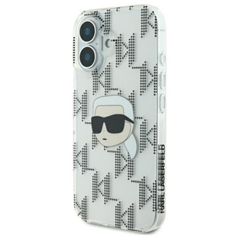 Karl Lagerfeld IML Karl Head Electroplated - Etui iPhone 16 (przezroczysty) Karl Lagerfeld IML Karl Head Electroplated - Etui iPhone 16 (przezroczysty)