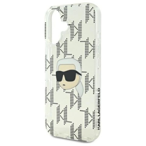 Karl Lagerfeld IML Karl Head Electroplated - Etui iPhone 16 (przezroczysty) Karl Lagerfeld IML Karl Head Electroplated - Etui iPhone 16 (przezroczysty)