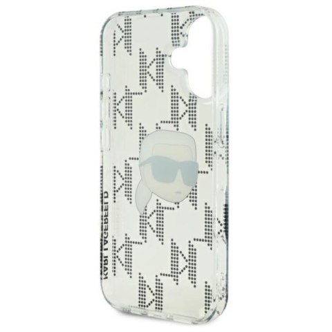 Karl Lagerfeld IML Karl Head Electroplated - Etui iPhone 16 (przezroczysty) Karl Lagerfeld IML Karl Head Electroplated - Etui iPhone 16 (przezroczysty)