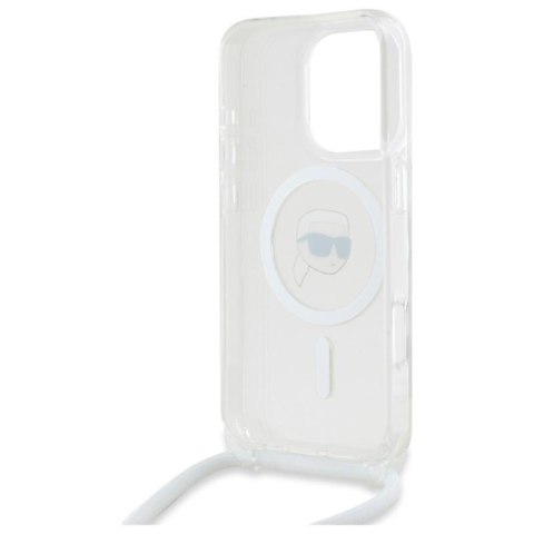 Karl Lagerfeld Crossbody IML Karl Head MagSafe - Etui iPhone 16 Pro (przezroczysty) Karl Lagerfeld Crossbody IML Karl Head MagSafe - Etui iPhone 16 Pro (przezroczysty)