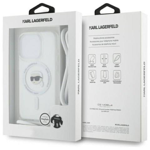 Karl Lagerfeld Crossbody IML Karl Head MagSafe - Etui iPhone 16 Pro (przezroczysty) Karl Lagerfeld Crossbody IML Karl Head MagSafe - Etui iPhone 16 Pro (przezroczysty)