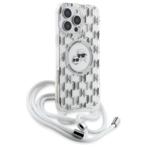 Karl Lagerfeld IML Crossbody Monogram Karl & Choupette Head MagSafe - Etui iPhone 16 Pro (przezroczysty) Karl Lagerfeld IML Crossbody Monogram Karl & Choupette Head MagSafe - Etui iPhone 16 Pro (przezroczysty)