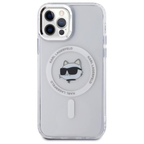 Karl Lagerfeld IML Metal Choupette Head MagSafe - Etui iPhone 12 / iPhone 12 Pro (biały) Karl Lagerfeld IML Metal Choupette Head MagSafe - Etui iPhone 12 / iPhone 12 Pro (biały)